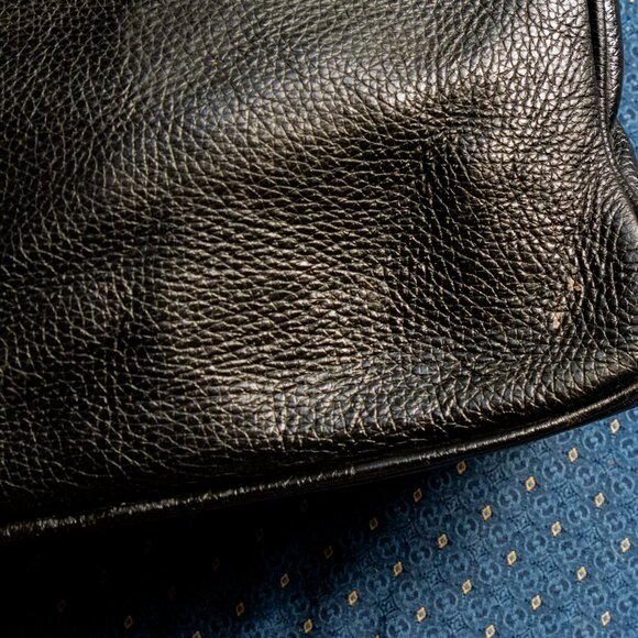ERMENEGILDO ZEGNA VINTAGE MEN'S SOFT LEATHER BRIEFCASE WITH HANDLE - Picture 2 of 5